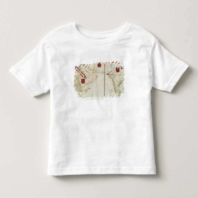 Camiseta Infantil Mapa de Persia, de Arábia e de India (Frente)