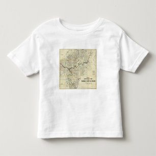 Camiseta Infantil Mapa de regiões do óleo de Venango County