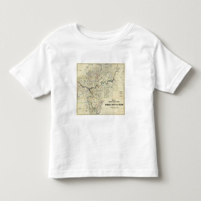 Camiseta Infantil Mapa de regiões do óleo de Venango County (Frente)