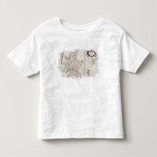 Camiseta Infantil Mapa de Scotland, c.1700