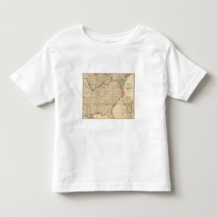 Camiseta Infantil Mapa de Seat da guerra civil em América