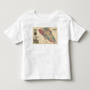 Camiseta Infantil Mapa de Sonoma County Califórnia