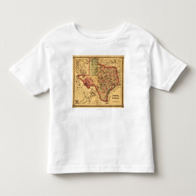 Camiseta Infantil Mapa de TexasPanoramic (Frente)