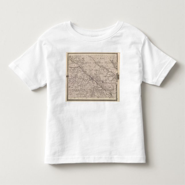 Camiseta Infantil Mapa de Wapello County, estado de Iowa (Frente)