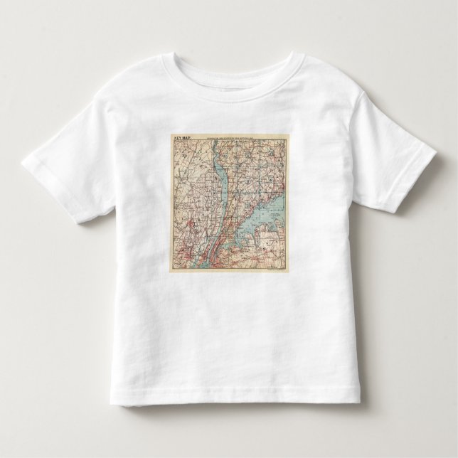 Camiseta Infantil Mapa de Westchester County, New York (Frente)
