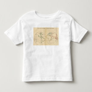 Camiseta Infantil Mapa de Worlp com 5 zonas