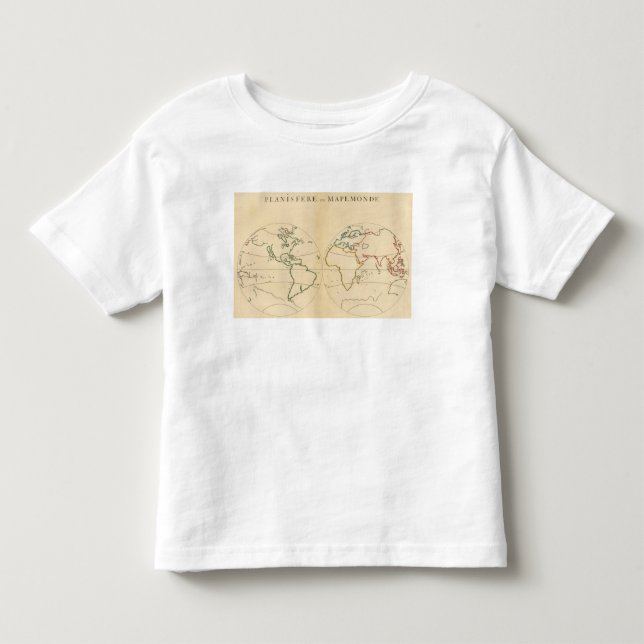 Camiseta Infantil Mapa de Worlp com 5 zonas (Frente)