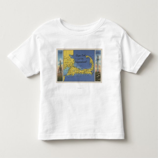 Camiseta Infantil Mapa detalhado do Pilgrimland (Frente)