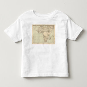 Camiseta Infantil Mapa do atlas de África que mostra colônias