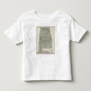 Camiseta Infantil Mapa do atlas de Alabama