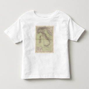Camiseta Infantil Mapa do atlas de Italia