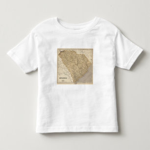 Camiseta Infantil Mapa do atlas de South Carolina