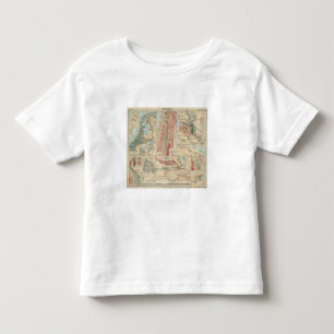 Camiseta Infantil Mapa do atlas de Tieflander