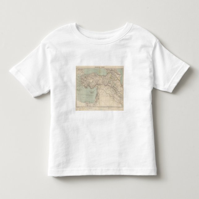 Camiseta Infantil Mapa do atlas de Turquia (Frente)