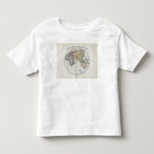 Camiseta Infantil Mapa do atlas do hemisfério oriental