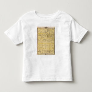 Camiseta Infantil Mapa do Condado de Benton, estado de Iowa
