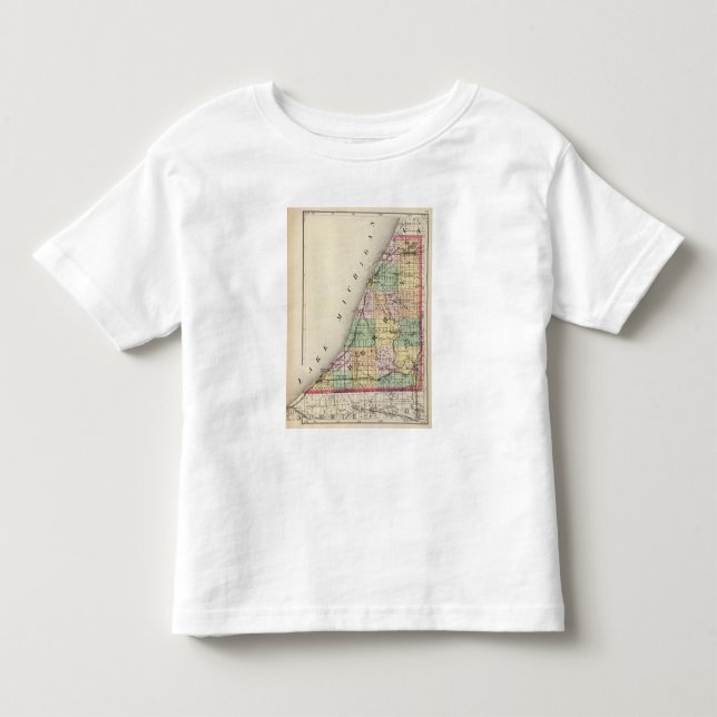 Camiseta Infantil Mapa do Condado de Berrien, Michigan (Frente)