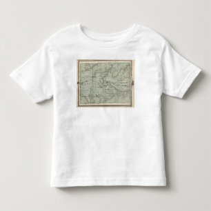 Camiseta Infantil Mapa do Condado de Clarke, estado de Iowa