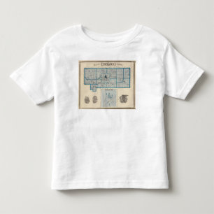 Camiseta Infantil Mapa do Condado de Howard com Russiaville