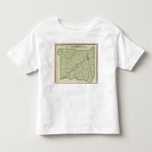 Camiseta Infantil Mapa do Condado de Jackson (Frente)