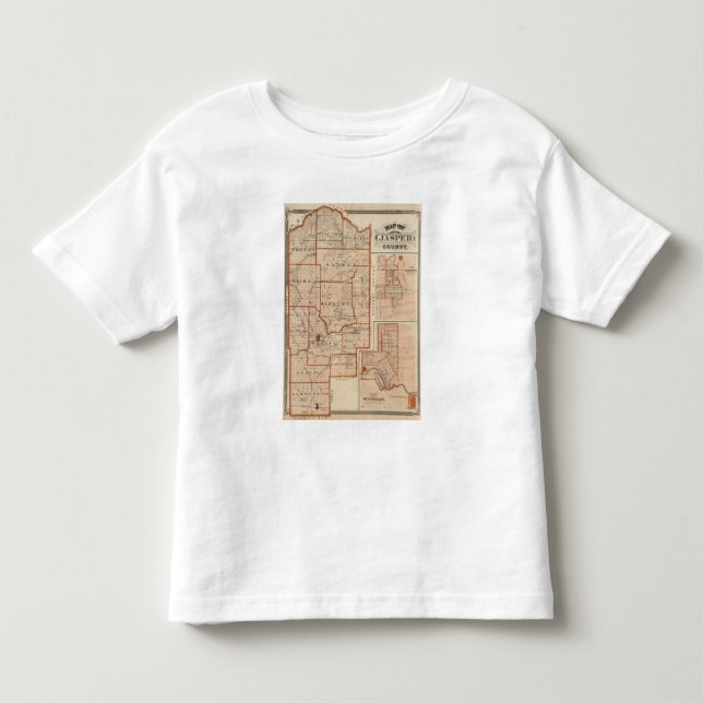 Camiseta Infantil Mapa do Condado de Jasper (Frente)