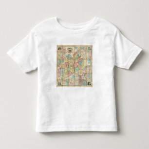 Camiseta Infantil Mapa do condado de Norfolk, Massachusetts
