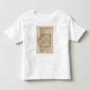 Camiseta Infantil Mapa do condado de Oceana, Michigan