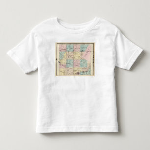 Camiseta Infantil Mapa do condado de Outagamie, estado de Wisconsin