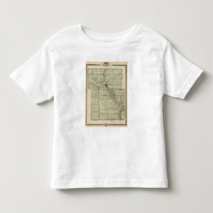 Camiseta Infantil Mapa do Condado de Webster, estado de Iowa