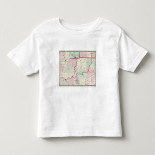 Camiseta Infantil Mapa do distrito do óleo de Pensilvânia