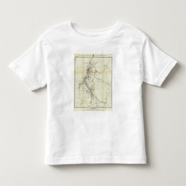 Camiseta Infantil Mapa do esboço do distrito de Washoe (Frente)
