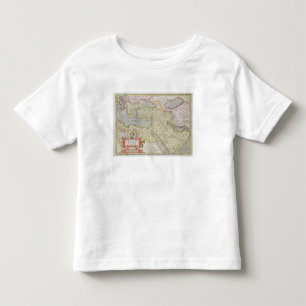 Camiseta Infantil Mapa do império turco, do Mercator 'Atla