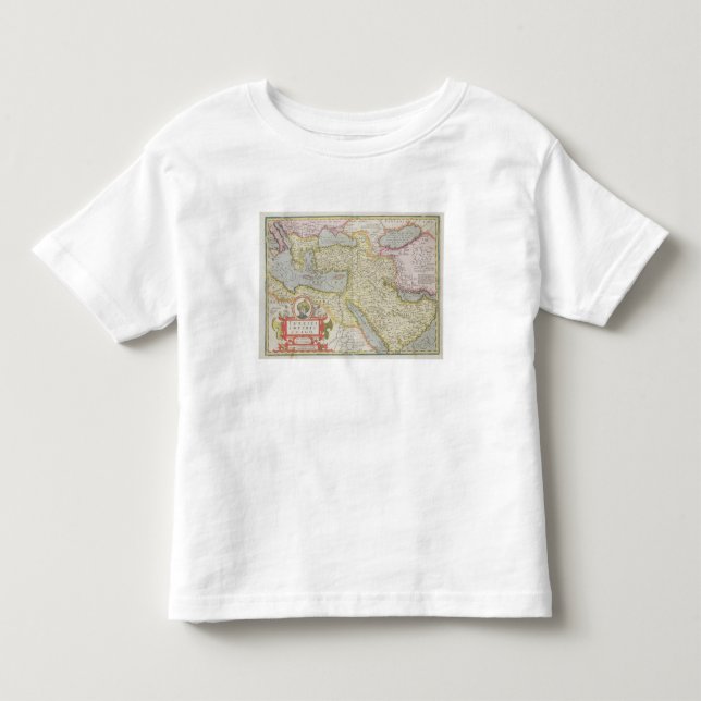 Camiseta Infantil Mapa do império turco, do Mercator 'Atla (Frente)