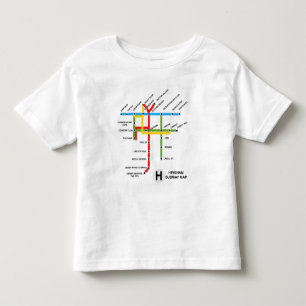 Camiseta Infantil Mapa do Metrô de Hingham Massachusetts