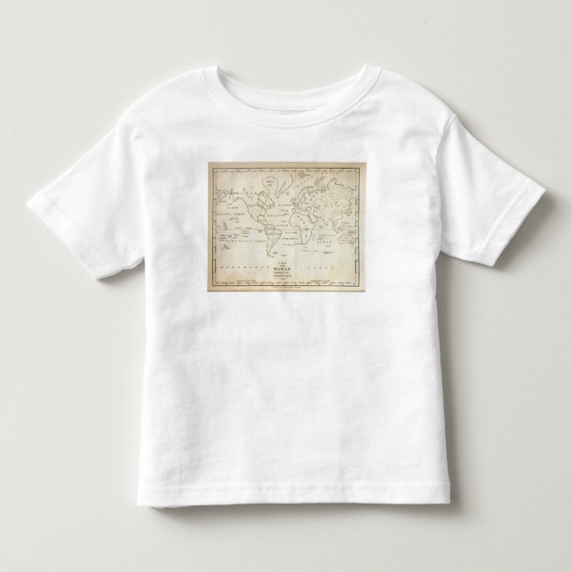 Camiseta Infantil Mapa do mundo (Frente)