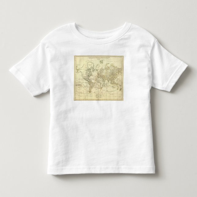 Camiseta Infantil Mapa do mundo 5 (Frente)