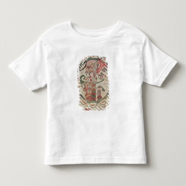 Camiseta Infantil Mapa do mundo com o Jerusalem no centro (Frente)