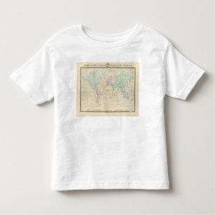 Camiseta Infantil Mapa do mundo histórico 2