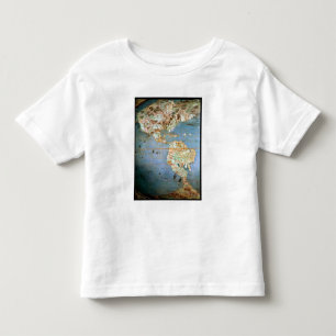 Camiseta Infantil Mapa do norte e da Ámérica do Sul