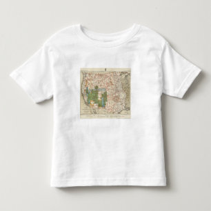 Camiseta Infantil Mapa do progresso 1880 das avaliações geográfic