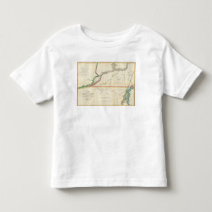 Camiseta Infantil Mapa do St. Lawrence e país adjacente do rio