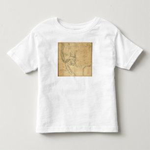 Camiseta Infantil Mapa do território dos Estados Unidos