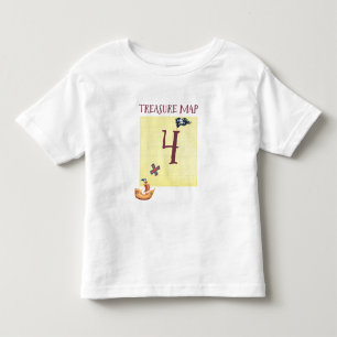Camiseta Infantil Mapa do tesouro pirata 4 anos