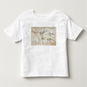 Camiseta Infantil Mapa do transporte de Londres, c.1915