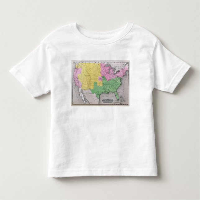 Camiseta Infantil Mapa dos Estados Unidos (Frente)