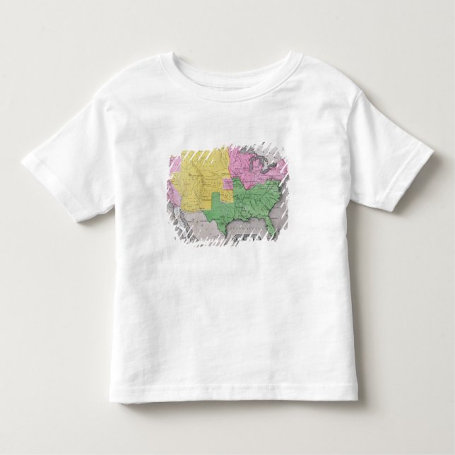 Camiseta Infantil Mapa dos Estados Unidos (Frente)