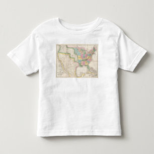 Camiseta Infantil Mapa dos Estados Unidos de America do Norte