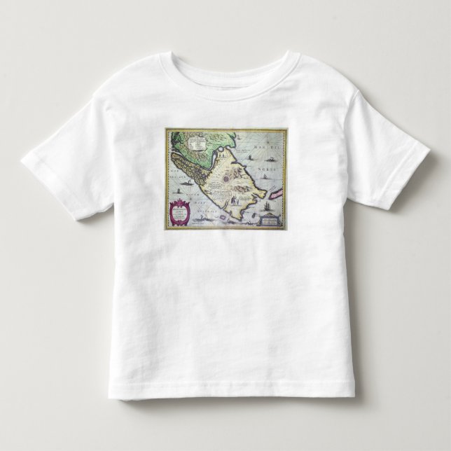 Camiseta Infantil Mapa dos passos de Magellan, Patagonia (Frente)