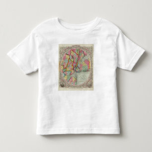 Camiseta Infantil Mapa em torno da cidade de New York