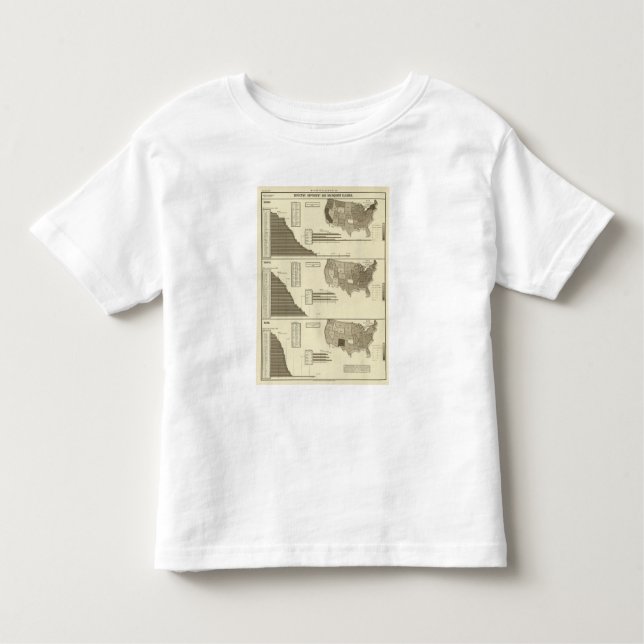 Camiseta Infantil Mapa estatístico insano, idiota, cego (Frente)